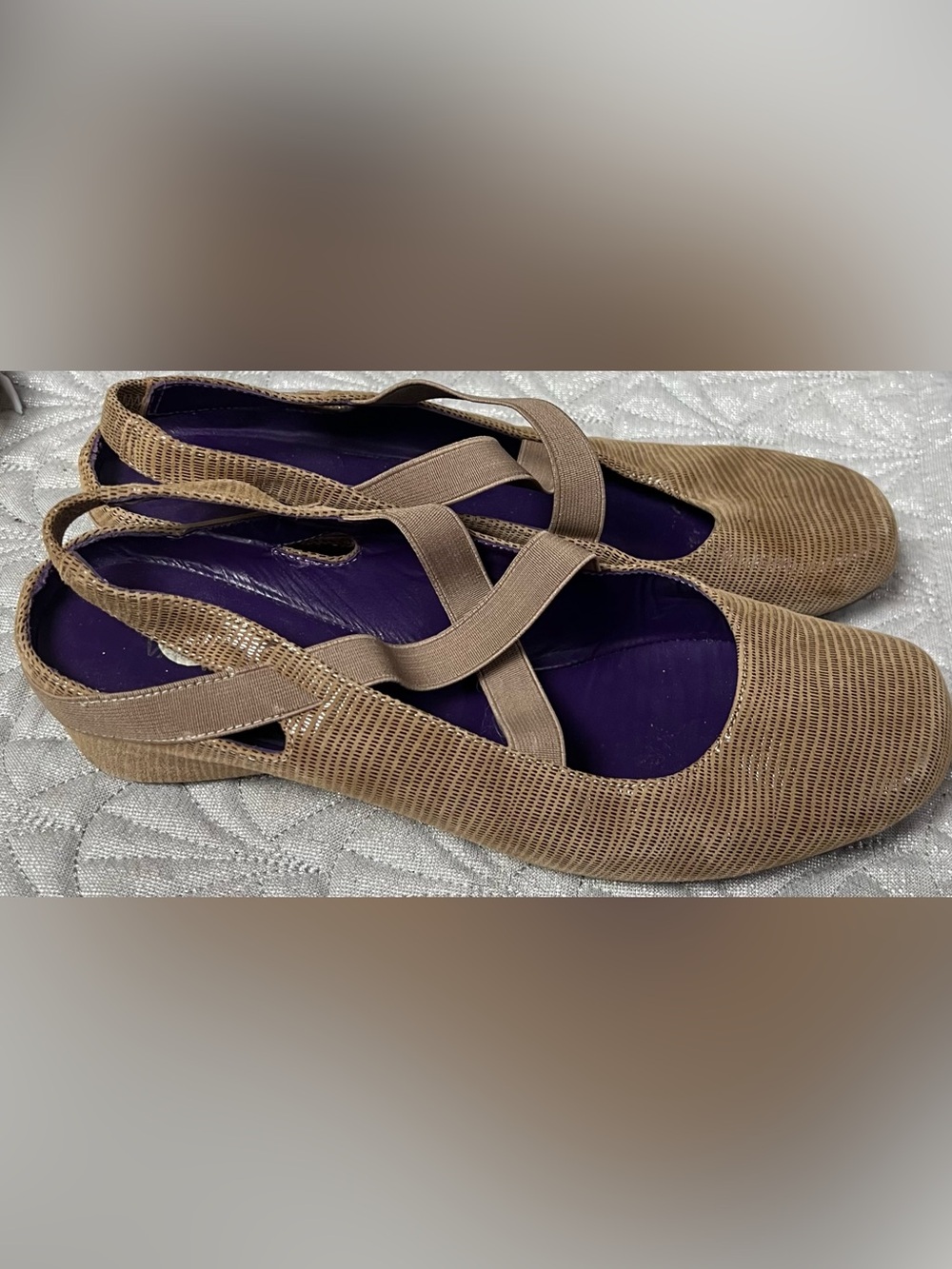 VANELI Mary Jane Ballet Flats Marjory Tan Beige Minili Shoes Sz 9